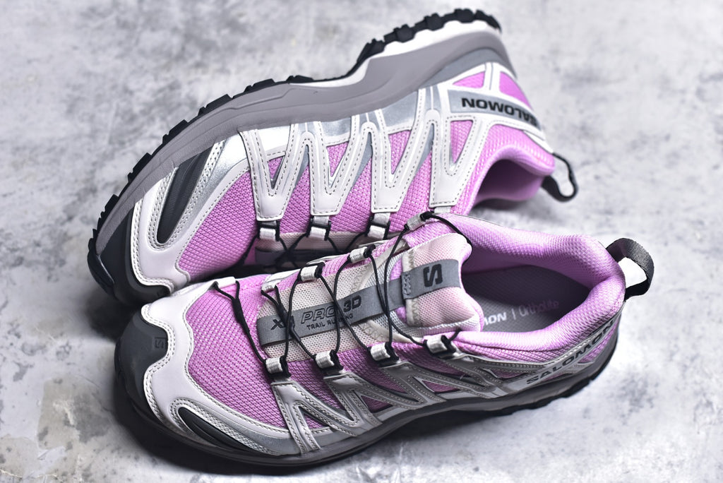 Salomon x Atoms XA Pro 3D Unisex Trail Outdoor Sneaker — Pink / Grey