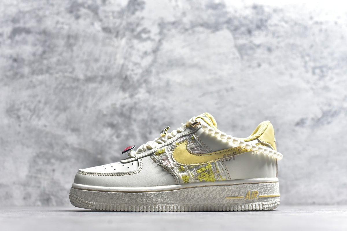 Nike Air Force 1 Low 'Buttercream Pearl · Spring Whisper' — Hand-Painted Custom | FJ7740-160