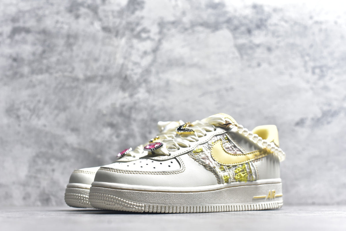 Nike Air Force 1 Low 'Buttercream Pearl · Spring Whisper' — Hand-Painted Custom | FJ7740-160