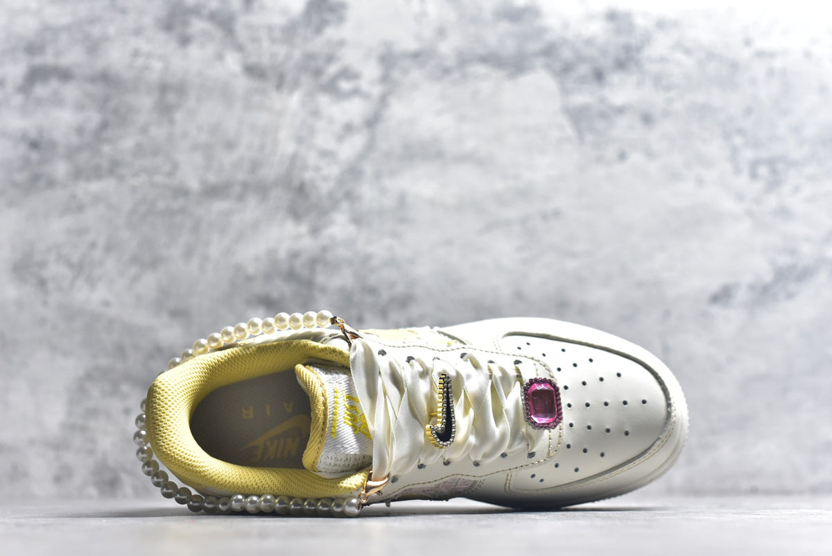 Nike Air Force 1 Low 'Buttercream Pearl · Spring Whisper' — Hand-Painted Custom | FJ7740-160
