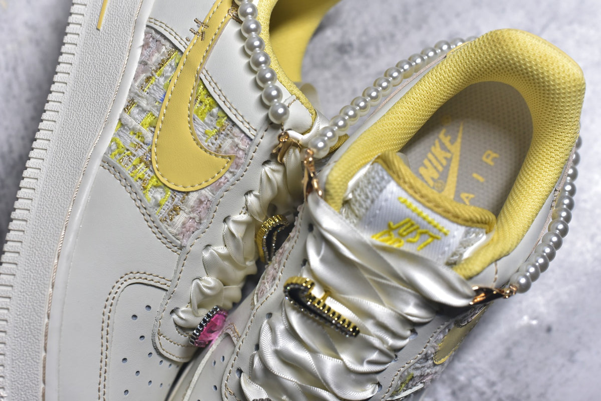 Nike Air Force 1 Low 'Buttercream Pearl · Spring Whisper' — Hand-Painted Custom | FJ7740-160